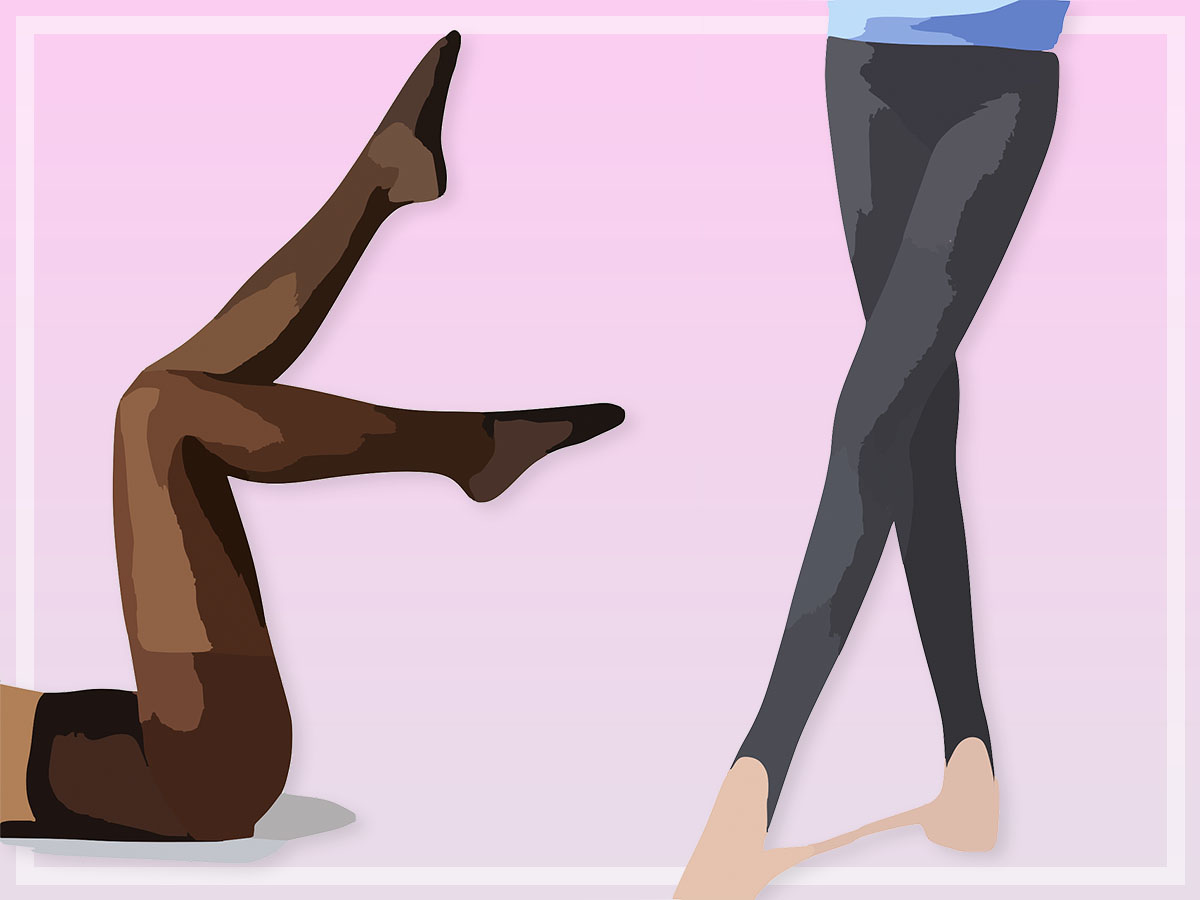 ピタピタのタイトなボトムス（薄い生地を推奨）やストッキング・パンストを履いて着衣越しに擦り付ける！